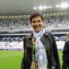 Cristina Cordula - People au match de football Bordeaux-Montpellier dans le nouveau stade à Bordeaux. Le 23 mai 2015.