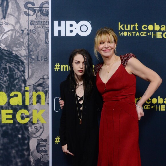 Courtney Love et sa fille Frances Bean Cobain - Première du film "Kurt Cobain: Montage of Heck" à Hollywood. Le 21 avril 2015.