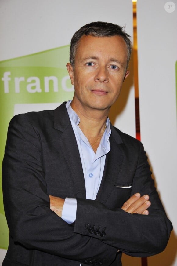 Laurent Goumarre. Conférence de presse de France 5 au Café Pleyel à Paris. Le 1er seprembre 2011.