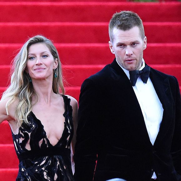 Tom Brady et sa femme Gisele Bündchen - Soirée du Met Ball / Costume Institute Gala 2014: "Charles James: Beyond Fashion" à New York. Le 5 mai 2014.