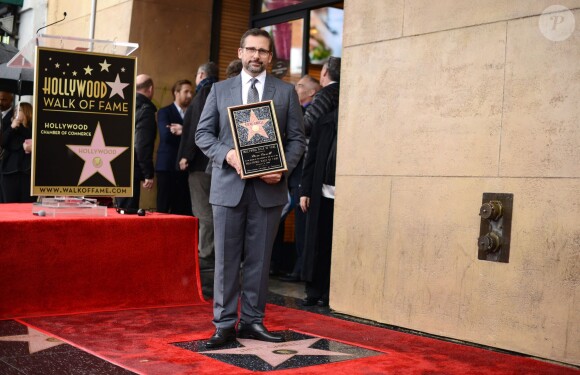 Steve Carell sur le Hollywood Walk of Fame le 6 janvier 2016.
