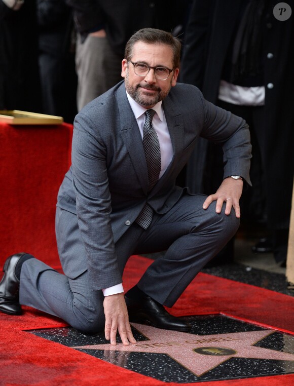 Steve Carell sur le Hollywood Walk of Fame le 6 janvier 2016.