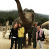Pauline Ducruet en vacances à Monaco, auprès des éléphantes Baby et Népal recueillies par la princesse Stéphanie au domaine de Fontbonne. Photo postée sur son compte Instagram en décembre 2015.