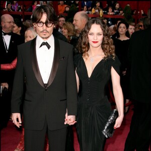 Johnny Depp et Vanessa Paradis à la 80e cérémonie des Oscars, à Hollywood, le 24 février 2008
