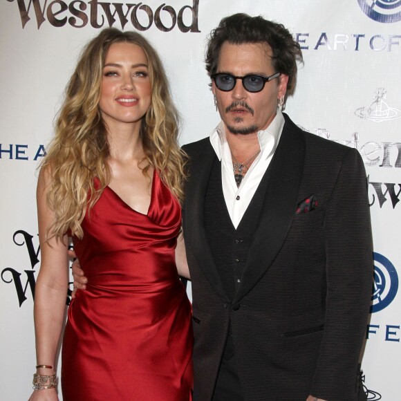 Johnny Depp et sa femme Amber Heard - 9e Gala Annuel "The Art Of Elysium" à Culver City le 9 janvier 2016.