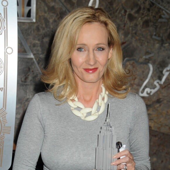 J.K. Rowling visite l'Empire State Building à New York, le 9 avril 2015.