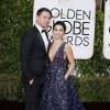 Channing Tatum (habillé en Dior Homme) et sa femme Jenna Dewan - La 73ème cérémonie annuelle des Golden Globe Awards à Beverly Hills, le 10 janvier 2016. © Olivier Borde/Bestimage