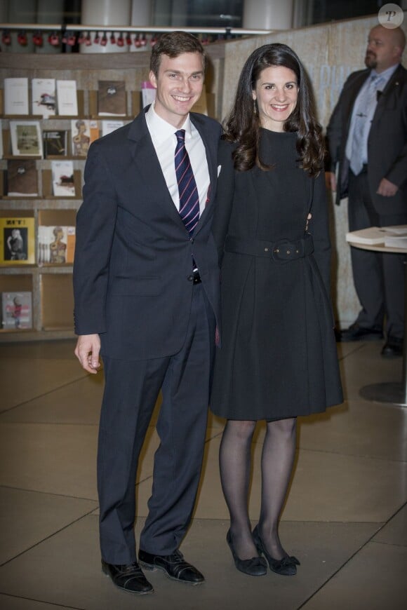 L'archiduc Christoph et l'archiduchesse Adelaïde d'Autriche lors du concert organisé le 9 janvier 2016 à la Philharmonie pour le 95e anniversaire du grand-duc Jean de Luxembourg.