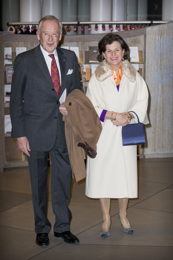 Charles de Fabribeckers et la princesse Anne de Ligne lors du concert organisé le 9 janvier 2016 à la Philharmonie pour le 95e anniversaire du grand-duc Jean de Luxembourg.