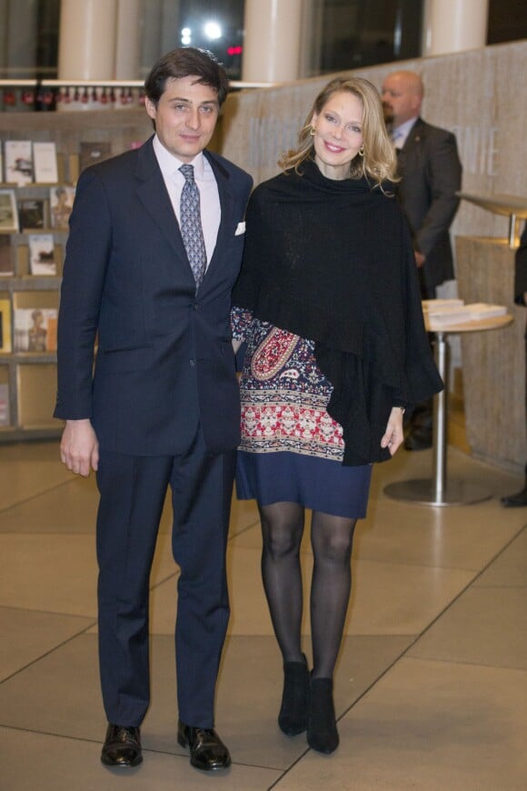 L'archiduc Rodolphe et l'archiduchesse Marie-Christine de Limburg-Stirum lors du concert organisé le 9 janvier 2016 à la Philharmonie pour le 95e anniversaire du grand-duc Jean de Luxembourg.