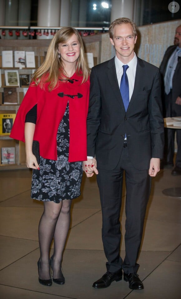 L'archiduc Imre d'Autriche et l'archiduchesse Kathleen lors du concert organisé le 9 janvier 2016 à la Philharmonie pour le 95e anniversaire du grand-duc Jean de Luxembourg.