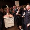 Le grand-duc Jean de Luxembourg ému lors de la célébration de ses 95 ans à la Philharmonie de Luxembourg le 9 janvier 2016.