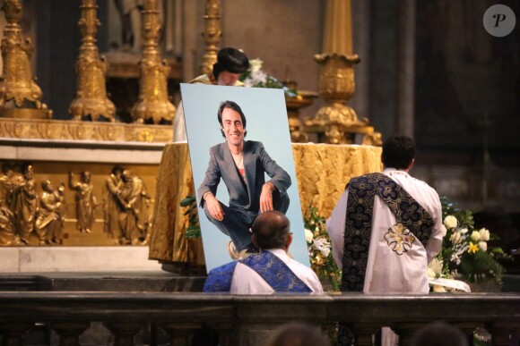 Obsèques de Michel Delpech en l'église Saint-Sulpice à Paris, le 8 janvier 2016.
