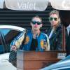 Miley Cyrus et sa compagne Stella Maxwell sont allés manger chez Nobu à Malibu, Los Angeles, le 11 juillet 2015