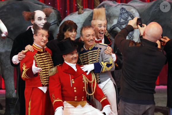 La princesse Stéphanie de Monaco, présidente de l'événement, participait le 12 janvier 2016 au lancement du 40e Festival international du cirque de Monte-Carlo, sous le chapiteau de Fontvieille, à l'avant-veille de la cérémonie d'ouverture. © Bruno Bébert / Bestimage