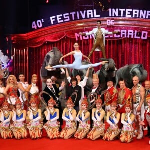 La princesse Stéphanie de Monaco, présidente de l'événement, participait le 12 janvier 2016 au lancement du 40e Festival international du cirque de Monte-Carlo, sous le chapiteau de Fontvieille, à l'avant-veille de la cérémonie d'ouverture. © Bruno Bébert / Bestimage