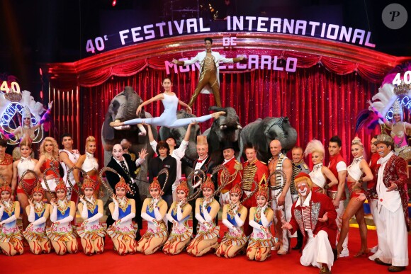 La princesse Stéphanie de Monaco, présidente de l'événement, participait le 12 janvier 2016 au lancement du 40e Festival international du cirque de Monte-Carlo, sous le chapiteau de Fontvieille, à l'avant-veille de la cérémonie d'ouverture. © Bruno Bébert / Bestimage