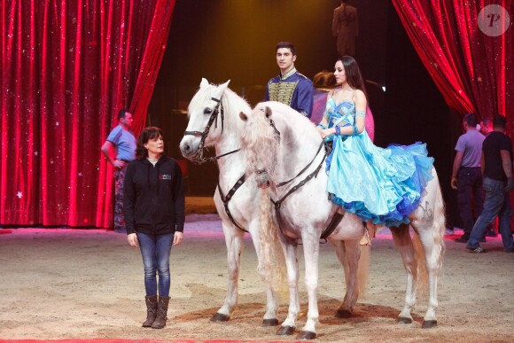 La princesse Stéphanie de Monaco, présidente de l'événement, participait le 12 janvier 2016 au lancement du 40e Festival international du cirque de Monte-Carlo, sous le chapiteau de Fontvieille, à l'avant-veille de la cérémonie d'ouverture. © Bruno Bébert / Bestimage
