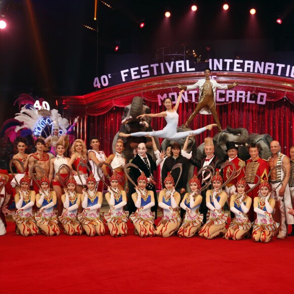 La princesse Stéphanie de Monaco, présidente de l'événement, participait le 12 janvier 2016 au lancement du 40e Festival international du cirque de Monte-Carlo, sous le chapiteau de Fontvieille, à l'avant-veille de la cérémonie d'ouverture. © Bruno Bébert / Bestimage
