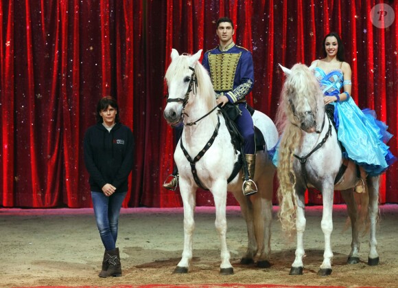 La princesse Stéphanie de Monaco, présidente de l'événement, participait le 12 janvier 2016 au lancement du 40e Festival international du cirque de Monte-Carlo, sous le chapiteau de Fontvieille, à l'avant-veille de la cérémonie d'ouverture. © Bruno Bébert / Bestimage