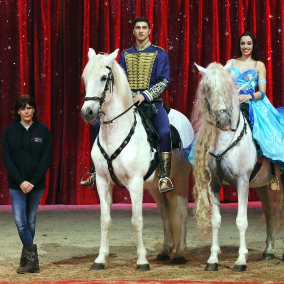 La princesse Stéphanie de Monaco, présidente de l'événement, participait le 12 janvier 2016 au lancement du 40e Festival international du cirque de Monte-Carlo, sous le chapiteau de Fontvieille, à l'avant-veille de la cérémonie d'ouverture. © Bruno Bébert / Bestimage