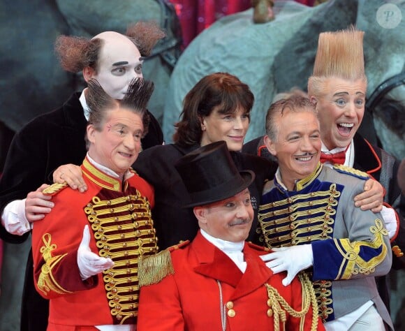 Image de la conférence de presse de lancement du 40e Festival international du cirque de Monte-Carlo, sous la présidence de la princesse Stéphanie de Monaco, le 12 janvier 2016 sous le chapiteau de Fontvieille. © BestImage/Michael Alesi