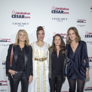 Noémie Saglio, Loubna Abidar, Camille Cottin, Eloïse Lang - Soirée des Révélations César 2016 dans les salons de la maison Chaumet place Vendôme à Paris, le 11 janvier 2016.