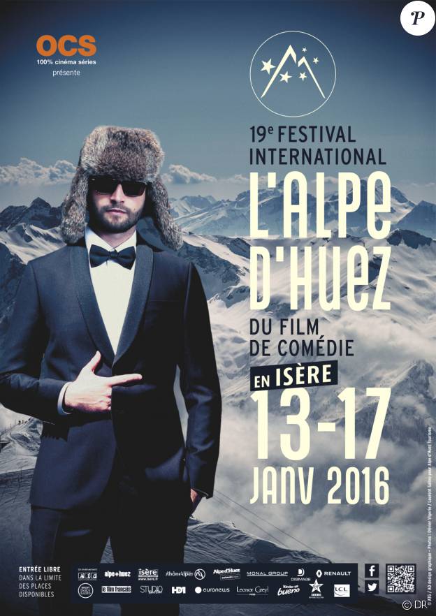 Affiche du Festival international du film de comédie de l'Alpe d'Huez 2016