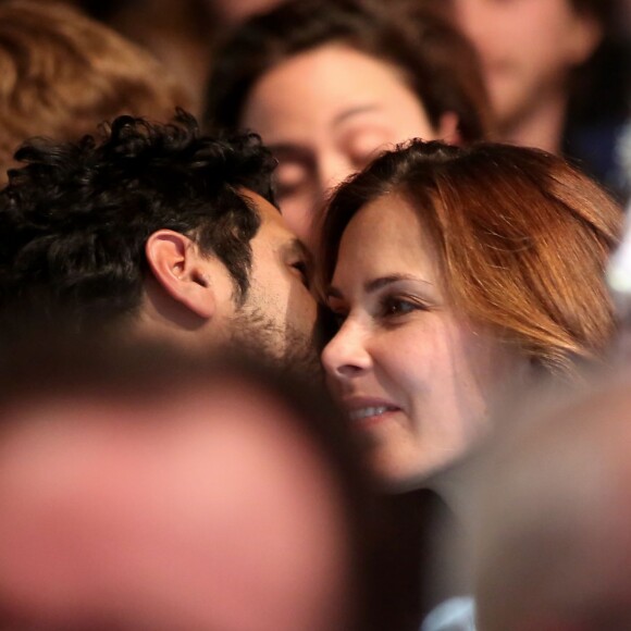 Jamel Debbouze et sa femme Mélissa Theuriau assistent à la soirée d'ouverture du 19ème Festival International du film de Comédie de l'Alpe d'Huez le 13 janvier 2016. © Dominique Jacovides/Bestimage