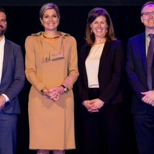 La reine Maxima des Pays-Bas à l'usine Van Nelle à Rotterdam le 13 janvier 2016 pour le lancement de la plate-forme NLGroeit.