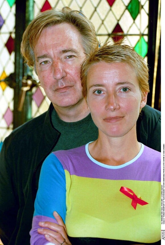 Emma Thompson et Alan Rickman à Londres en 2001