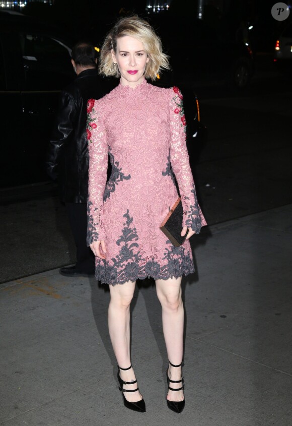 Sarah Paulson - Arrivée des people à la 8ème cérémonie annuelle "Museum Of Modern Art Film" (MOMA) en l'honneur de Cate Blanchett au Museum of Modern Art de New York, le 17 novembre 2015.