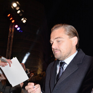 Leonardo DiCaprio à la première du film 'The Revenant' à Londres, le 14 janvier 2016