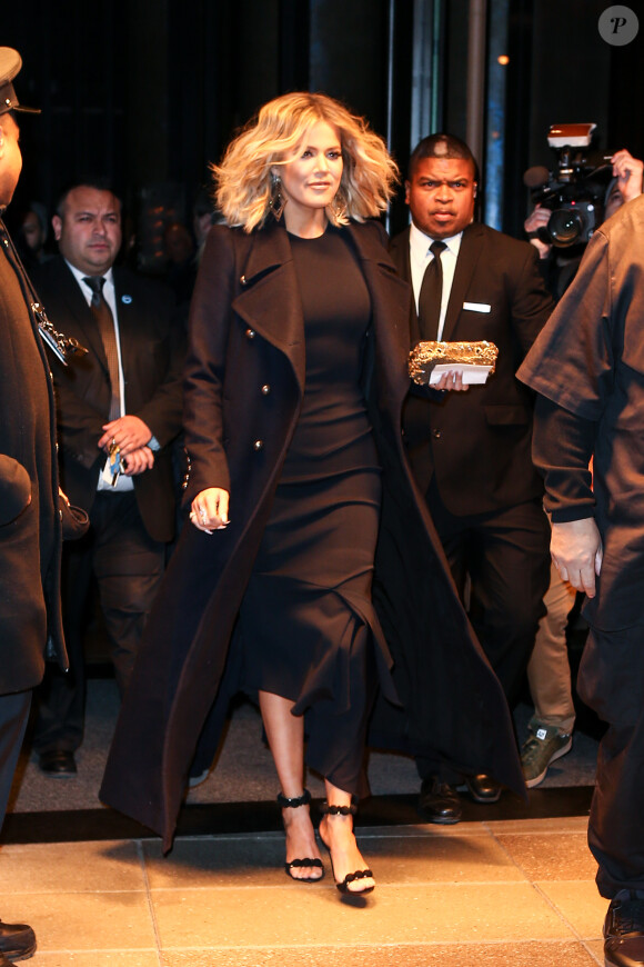 Khloe Kardashian quitte son hôtel à New York City, le 14 janvier 2016