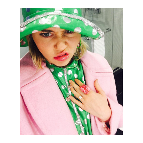 Miley Cyrus a publié une photo d'elle sur sa page Instagram, le 17 janvier 2016.