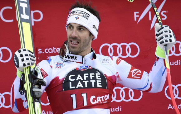 Le skieur Adrien Theaux à Valfurva le 29 décembre 2015.