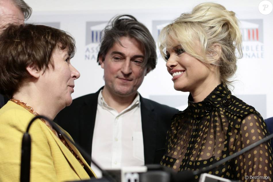 Laurence Abeille (députée EELV), Christophe Marie, Pamela Anderson L