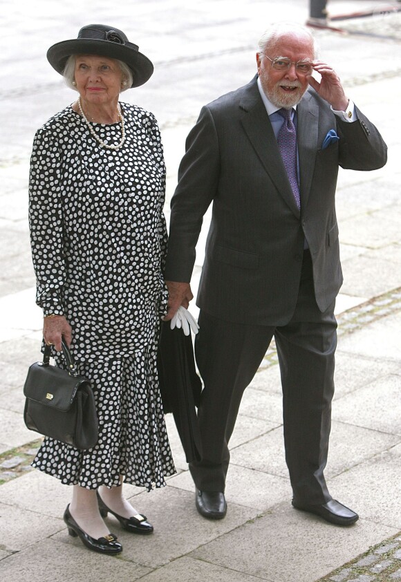 Sir Richard Attenbrough et sa femme Sheila Sim à Londres le 31 août 2007.