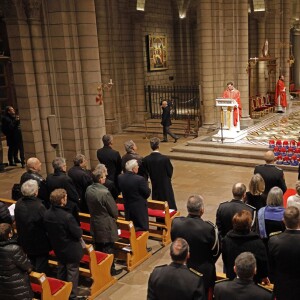 Le prince Albert II de Monaco participait le 20 janvier 2016 à la fête de la Saint-Sébastien, saint patron de la Compagnie des carabiniers du prince, célébrée à l'occasion d'une messe en la cathédrale et d'une réception. © Jean-Charles Vinaj/Pool Restreint/Bestimage