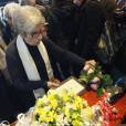 Gigliola Scola rend hommage à son défunt mari Ettora Scola à la Casa del Cinema, Rome, le 21 janvier