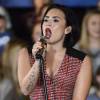 La chanteuse Demi Lovato a participé à une conférence d'Hillary Clinton, à l'université de l'Iowa, le 21 janvier 2016
