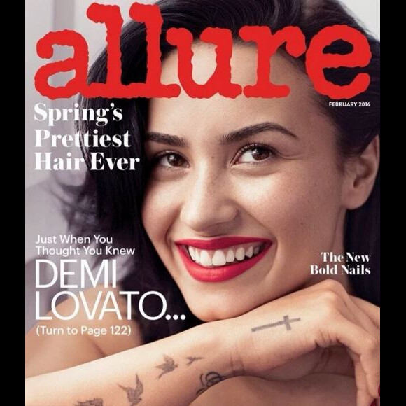 Demi Lovato en couverture de Allure. Février 2016