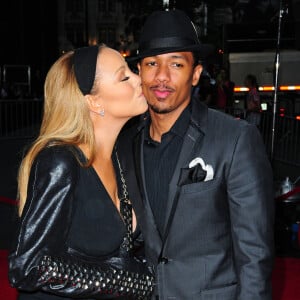 info - Nick Cannon et Mariah Carey - Nick Cannon officialise leur rupture - Mariah Carey (le bras casse), Nick Cannon - Premiere du film "The Butler" (Le Majordome) a New York, le 5 aout 2013.