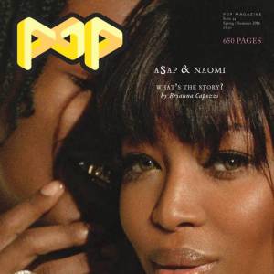 A$AP Rocky et Naomi Campbell en couverture du nouveau numéro (Issue 34) du magazine POP. Photo par Brianna Capozzi.