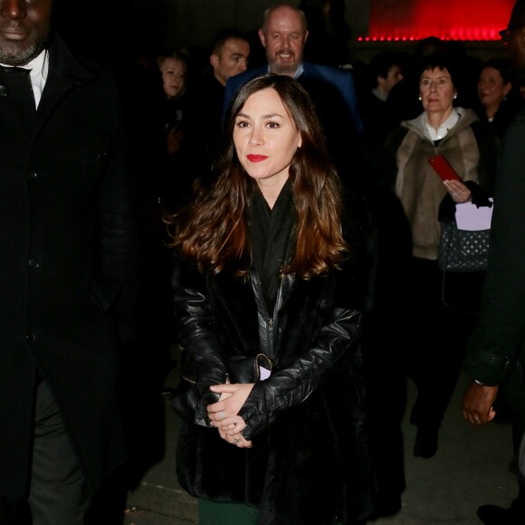 Olivia Ruiz assiste au défilé Giorgio Armani Privé (collection haute couture printemps-été 2016) au Palais de Tokyo. Paris, le 26 janvier 2016.