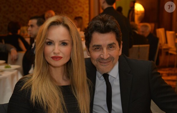 Adriana Karembeu et son mari Andre Ohanian - Dîner du Conseil de Coordination des Organisations Arméniennes de France, à l'hôtel du Collectionneur, à Paris, le 28 janvier 2016