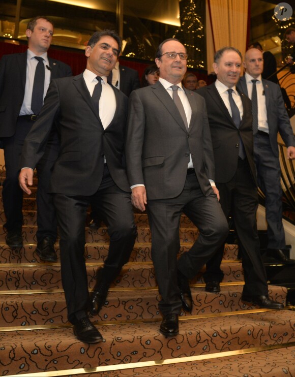 Francois Hollande - Dîner du Conseil de Coordination des Organisations Arméniennes de France, à l'hôtel du Collectionneur, à Paris, le 28 janvier 2016