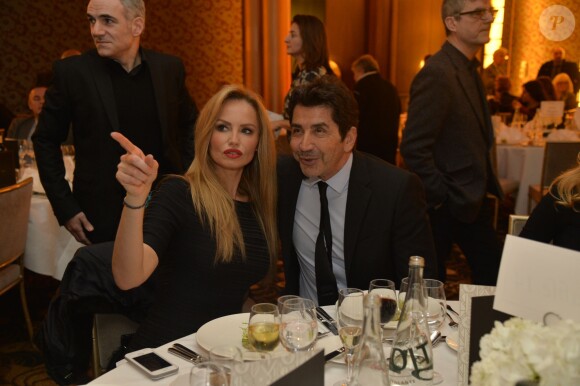 Adriana Karembeu et son mari Andre Ohanian - Dîner du Conseil de Coordination des Organisations Arméniennes de France, à l'hôtel du Collectionneur, à Paris, le 28 janvier 2016