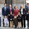 La famille royale d'Espagne réunie pour la messe de Pâques à Palma de Majorque en 2008