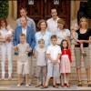 La famille royale d'Espagne au palais Marivent à Palma de Majorque en 2007